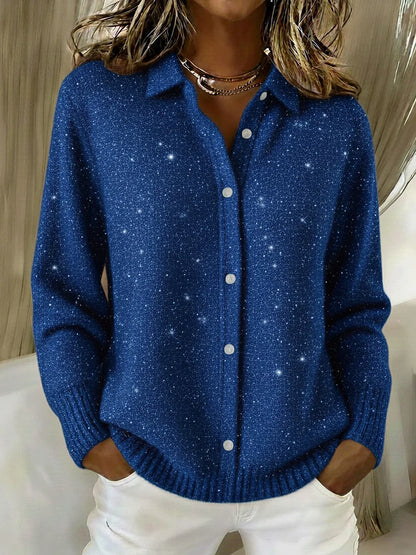 Maglione di Navidad per donne con bottoni, lentejuelas e dettagli brillanti