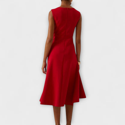Juliette – Abito midi Asimmetrico con Drapé