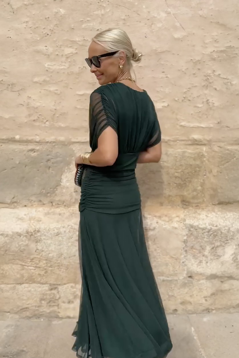 Louise | Abito maxi Elegante da festa con scollo a V