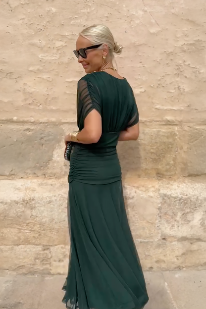Louise | Abito maxi Elegante da festa con scollo a V