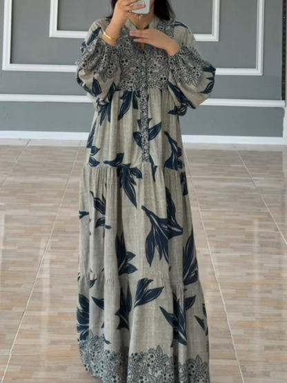 ELENA – ABITO MAXI BOHEMIO DI FIORI
