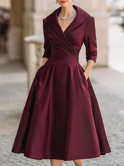 VERENA – ELEGANTE ABITO DI SWING VINTAGE NERO