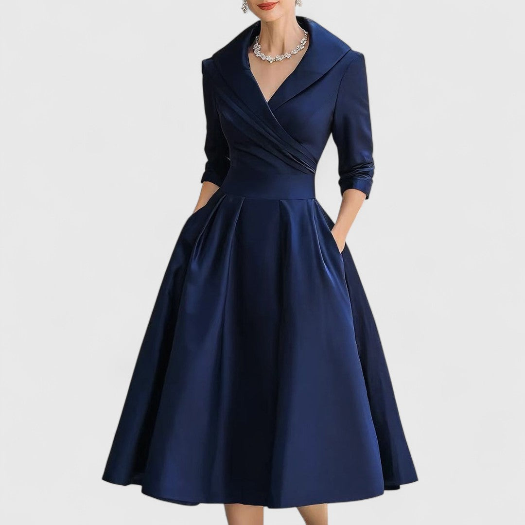 CHARLOTTE – ABITO MIDI A-LINE CON scollo a V ELEGANTE