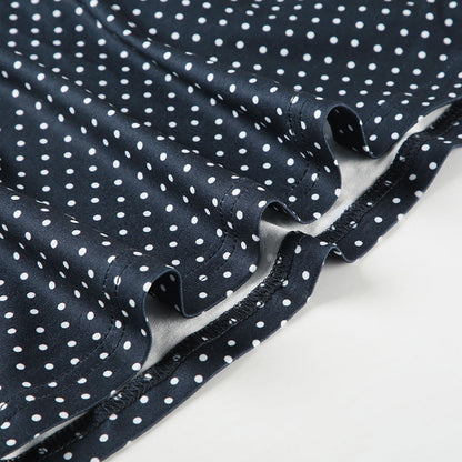Abito mini Senza maniche con Pois per Donna con Vita Aderente