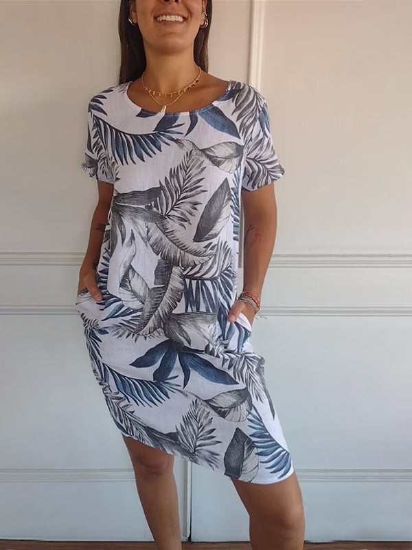 Madison | Abito Rilassato con Hojas Tropicales