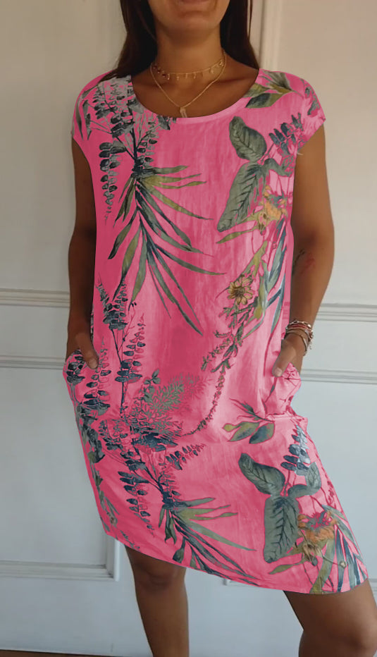 Madison | Abito Rilassato con Hojas Tropicales