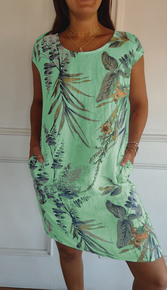 Madison | Abito Rilassato con Hojas Tropicales