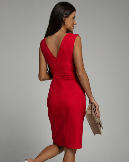 Sophia | Abito elegante con Scollo a V e Spacco