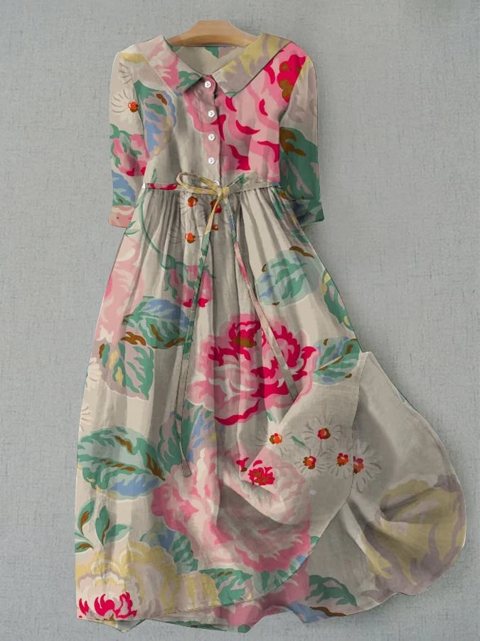 Livia - Elegante Abito Floreale di Maniche corte