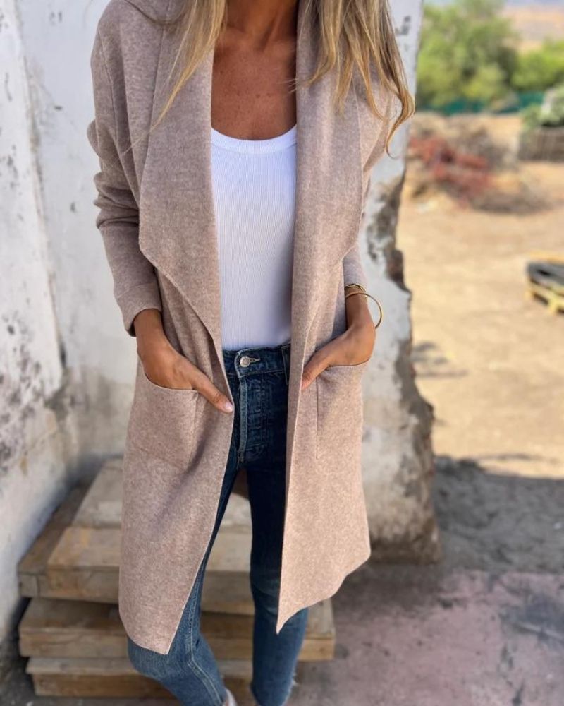 EIGONA - GIACCA IN MAGLIA CASUAL CON REVERS