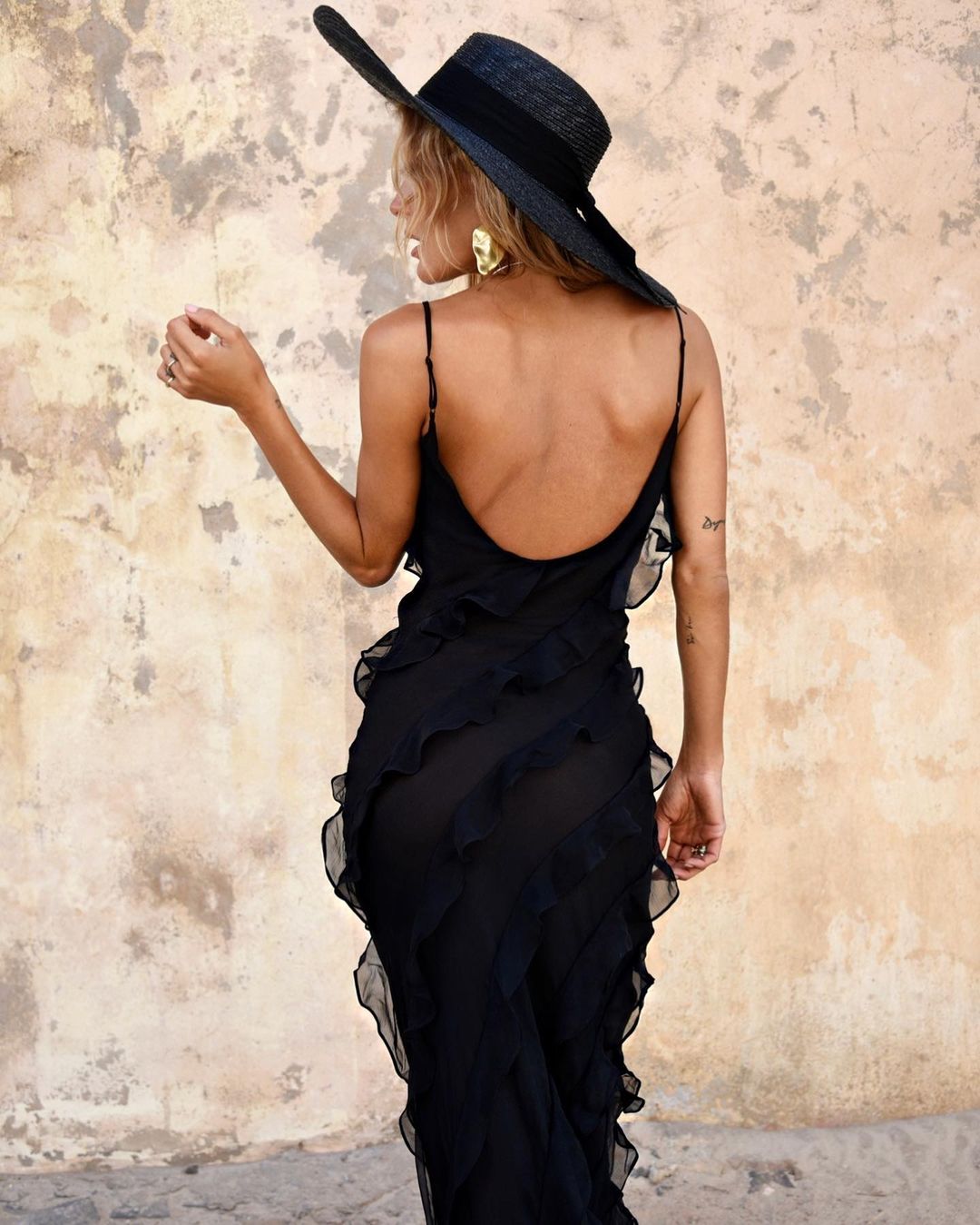 Zara - Abito maxi con volant