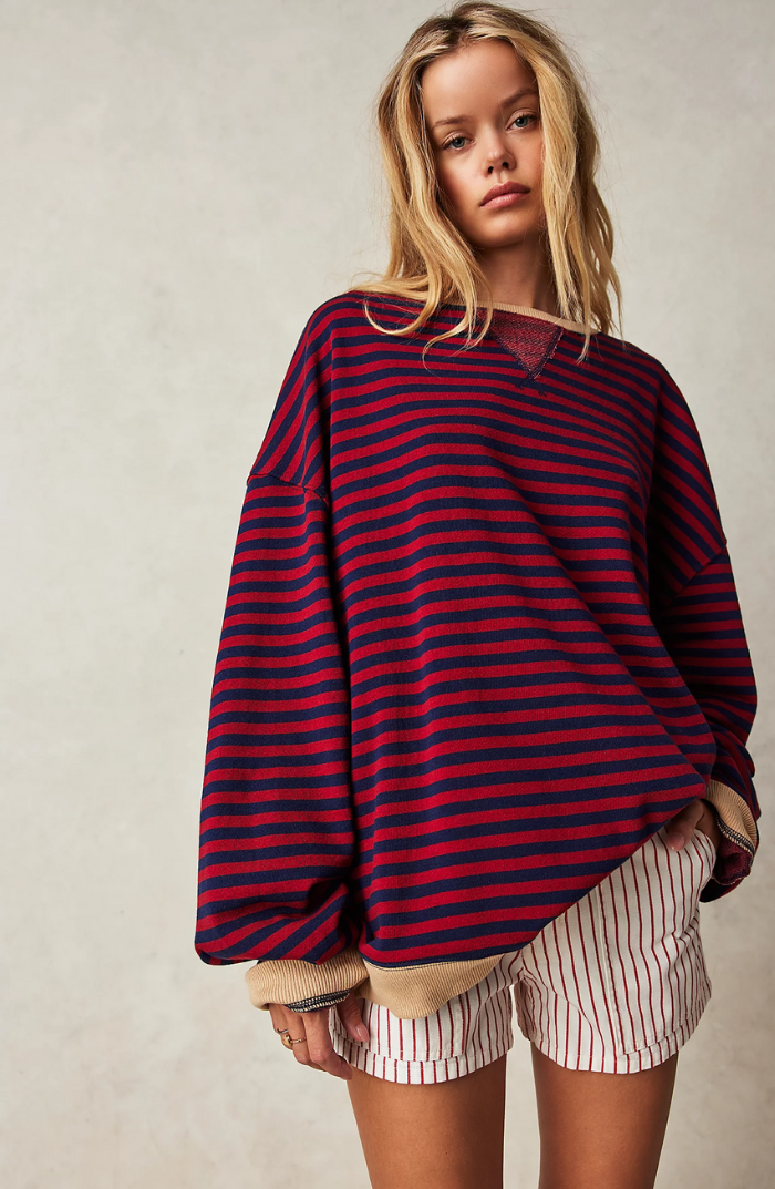 MIKAELA – MAGLIONE A RIGHE RILASSATO