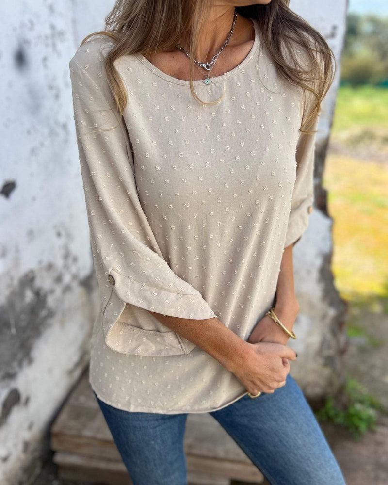 VARENA - Blusa di Chiffon Jacquard Chic