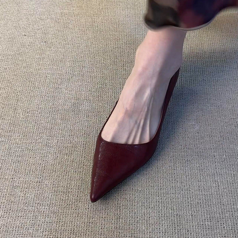 Annie - Elegantgli stivaletti in pelle con tacco medio per donna