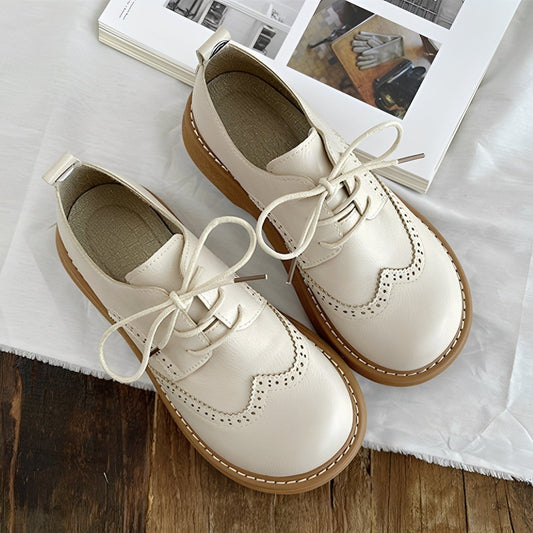 Vanessa - Classiche scarpe Oxford in pelle per donna