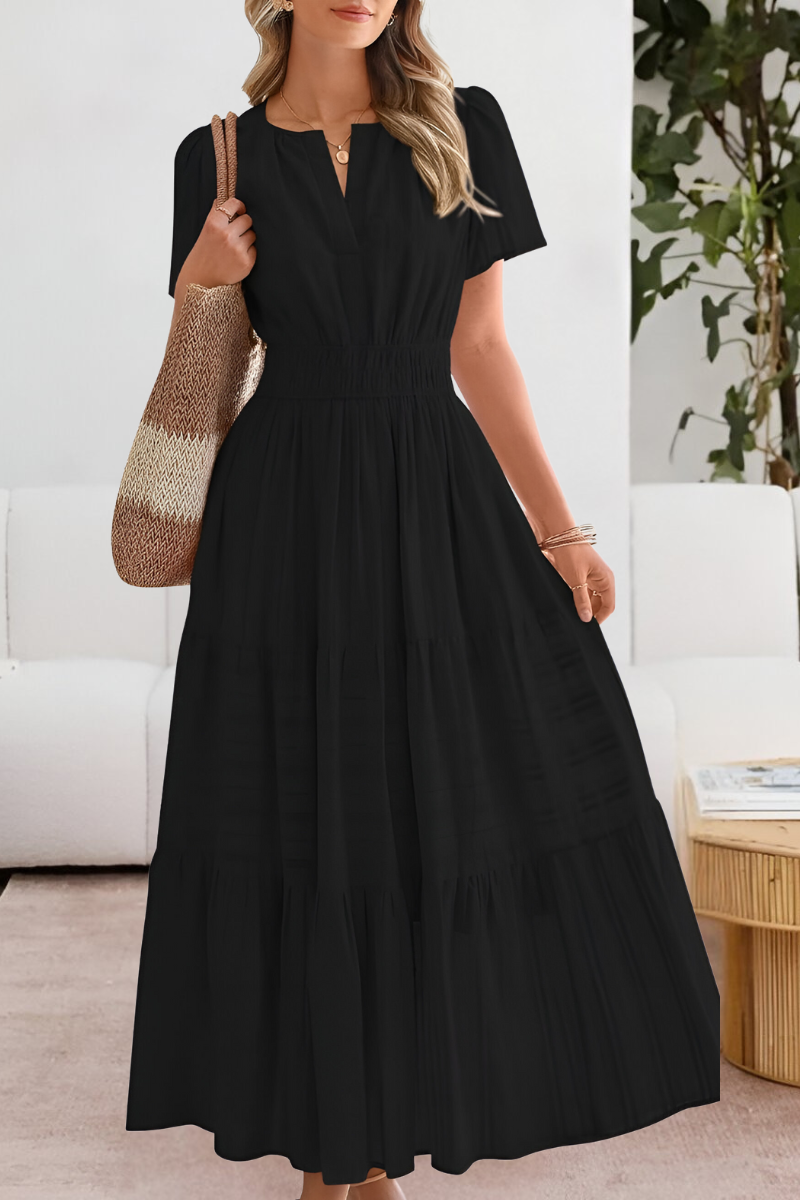 FREYA – ABITO MAXI TIERED CON FASCINO BASSO IL SOL