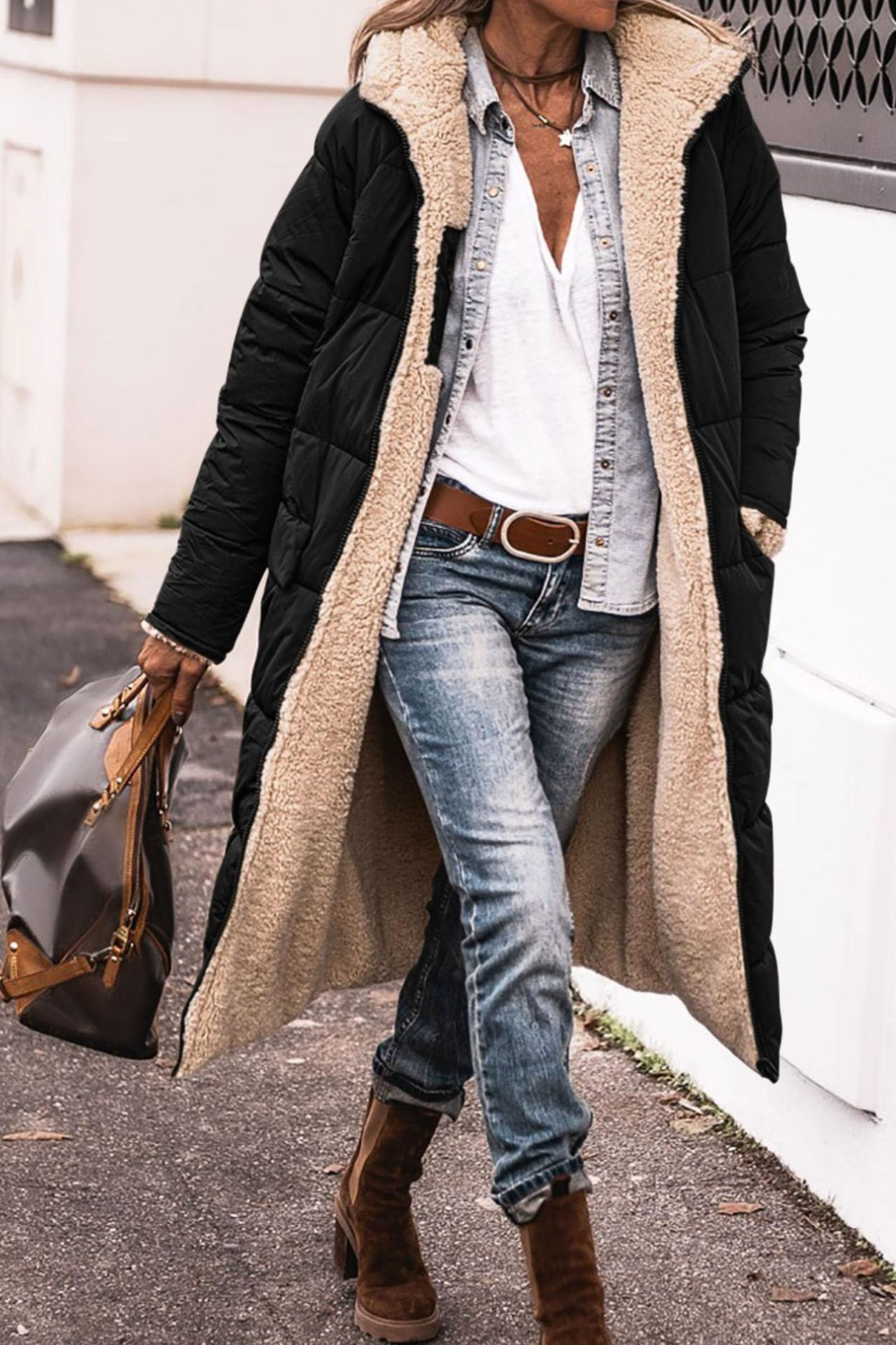 Sasha™ - Cappotto reversibile elegante Premium