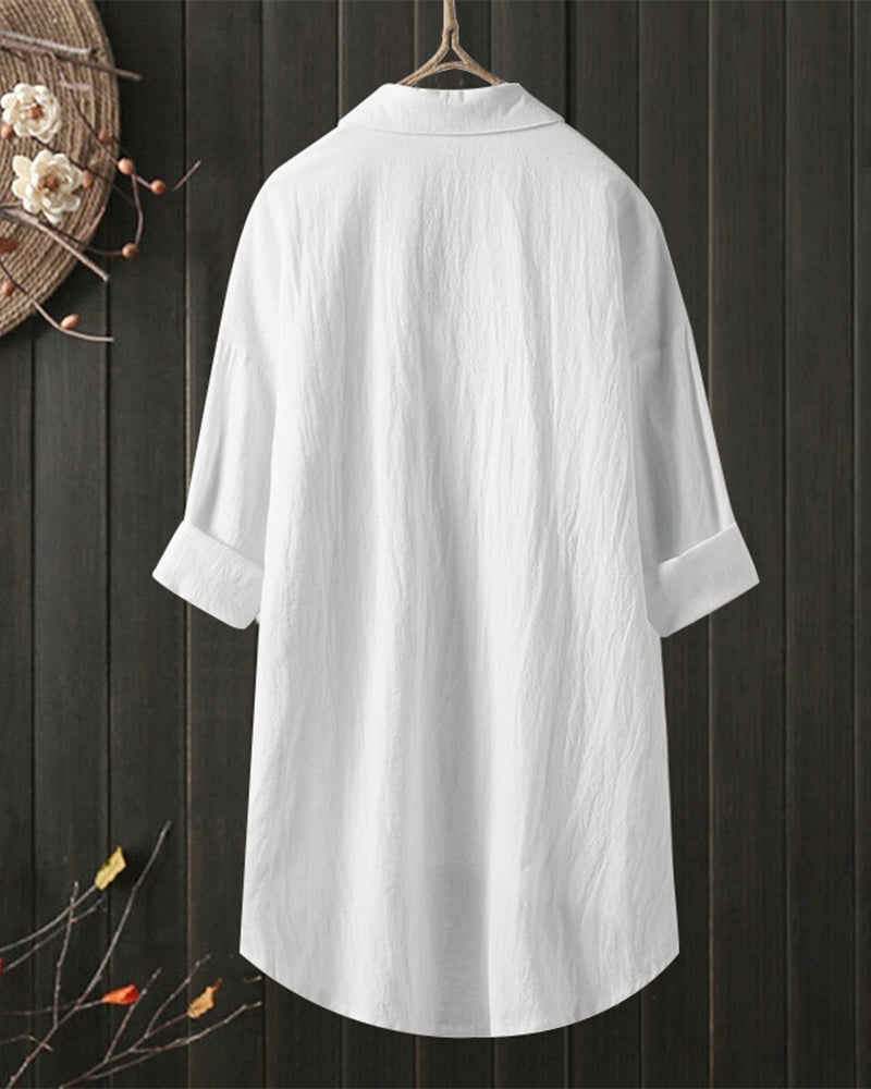 Olivia™ - Blusa Larga e Comoda di Tinta unita