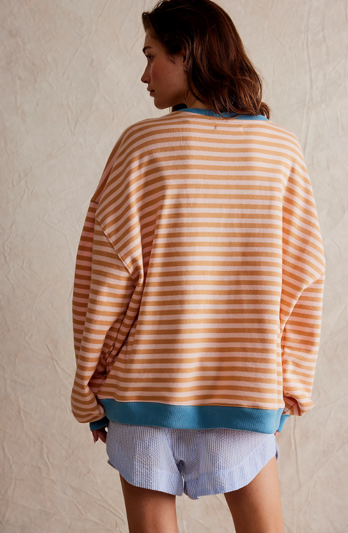 LINDA - MAGLIONE OVERSIZE A RIGHE