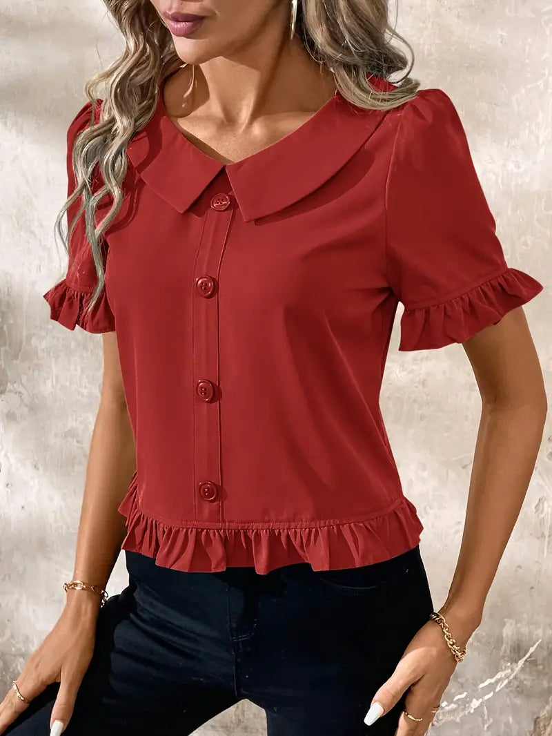 Foteini - Blusa elegante a maniche corte