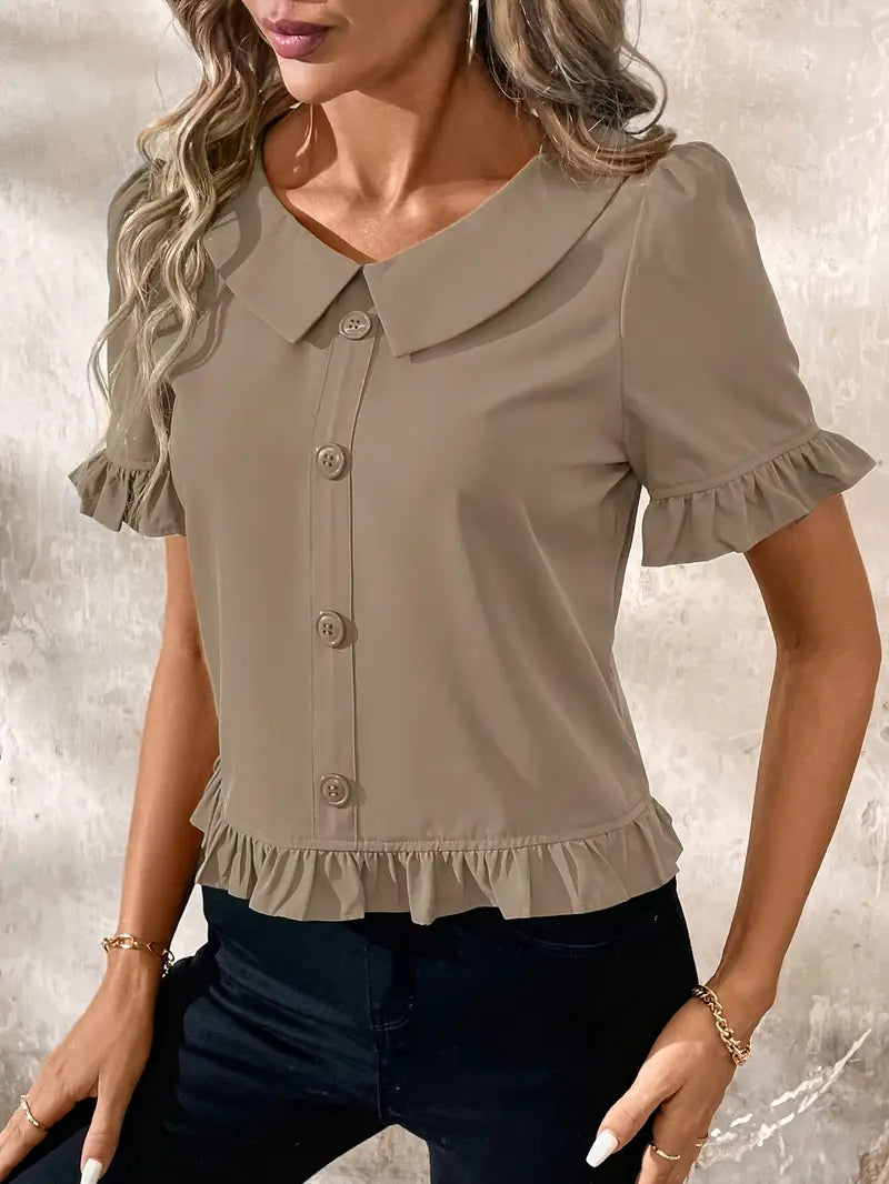 Foteini - Blusa elegante a maniche corte