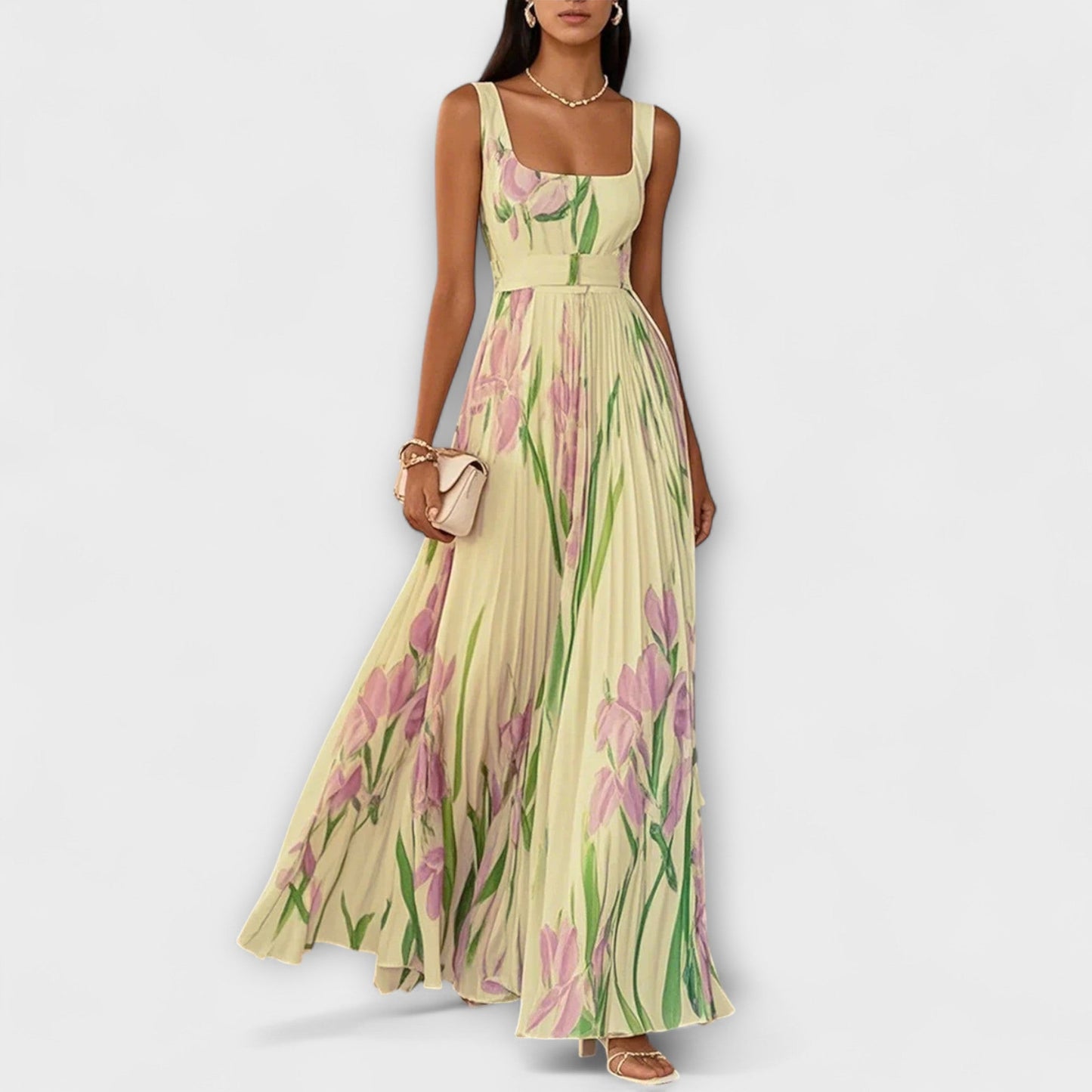 SOFIA – ABITO MAXI DI ELEGANZA FLOREALE