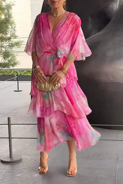 Cassia – Abito fluido in chiffon per donna