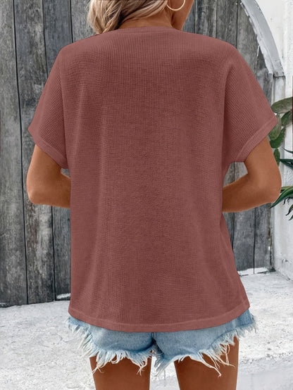 Marylou - Top Casual di Collo rotondo e Manica corta