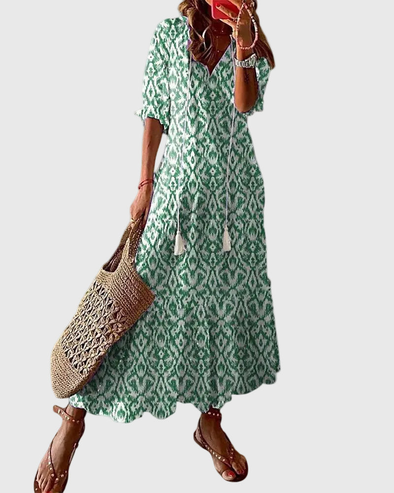 Amalia | Abito maxi Boho Vintage estivo