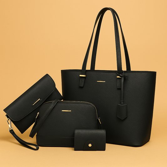 Set borsa a mano e borsa a spalla di 3 Pezzi di pelle