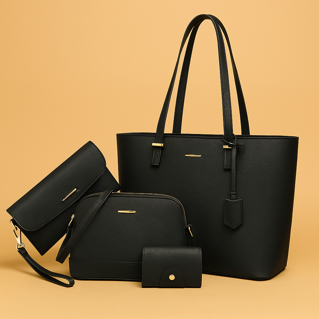 Ashby | Set borsa a mano e tracolla di pelle versatile di 3 Pezzi