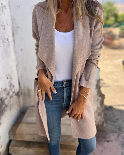 EIGONA - GIACCA DI CARDIGAN CASUAL CON REVERS