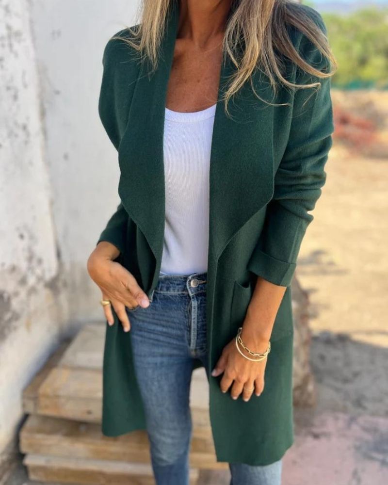 EIGONA - GIACCA DI CARDIGAN CASUAL CON REVERS