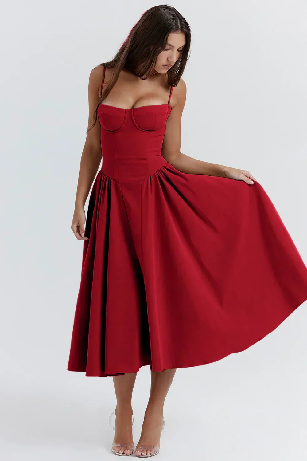 Elara | Abito con spalline con corsetto