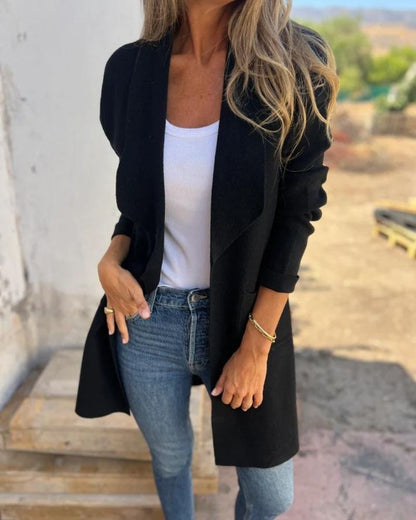 EIGONA - GIACCA CARDIGAN CASUAL CON REVERS