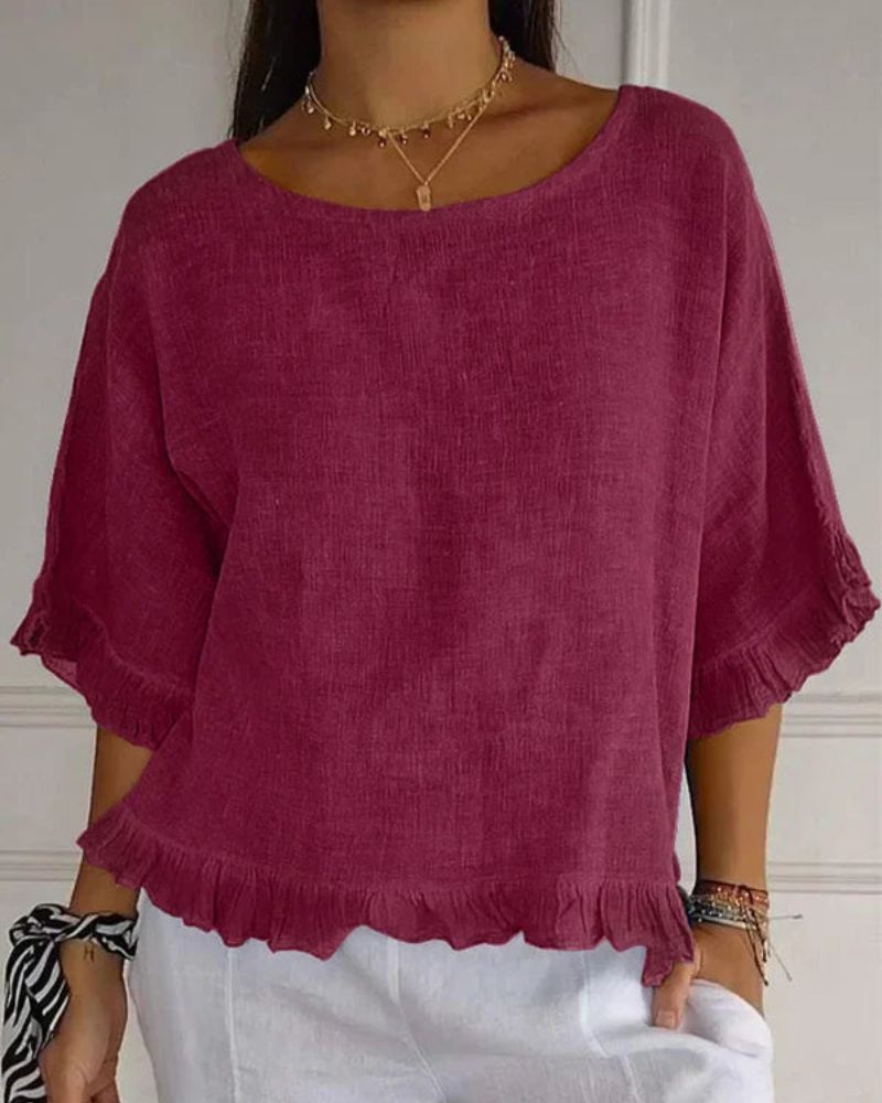NABILA - CAMICIA DI LINO STILOSA