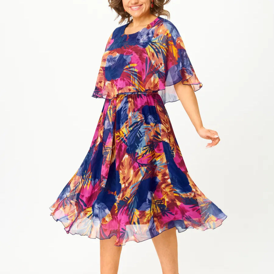 AYALA | ABITO DI CHIFFON COMODO TAGLIA PLUS