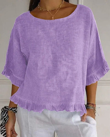 NABILA - CAMICIA DI LINO STILOSA