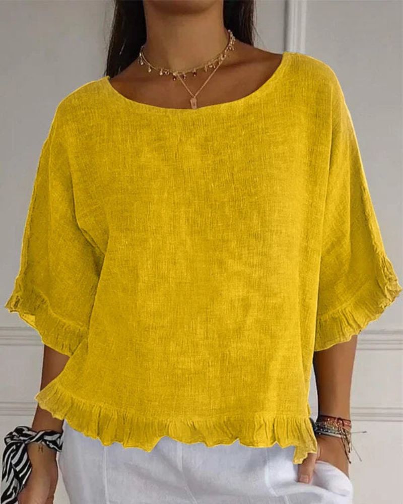 NABILA - CAMICIA DI LINO STILOSA
