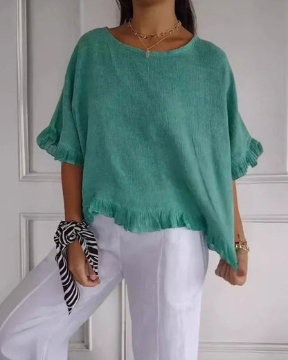 NABILA - CAMICIA DI LINO STILOSA
