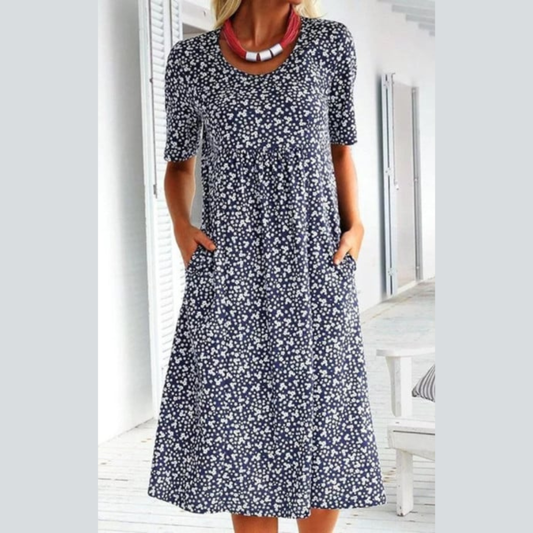 WINNY - ABITO MIDI CHIC CON STILE FLOREALE