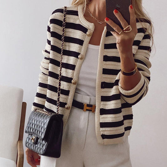 MYLAH | Cardigan elegante a righe