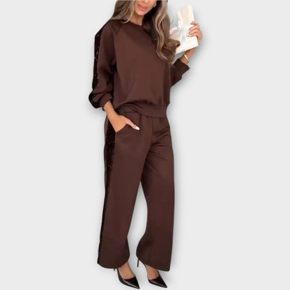 Set Lounge con Bordes di Lentejuelas