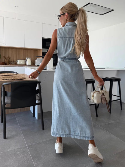 Louisa | Abito Maxi di Denim