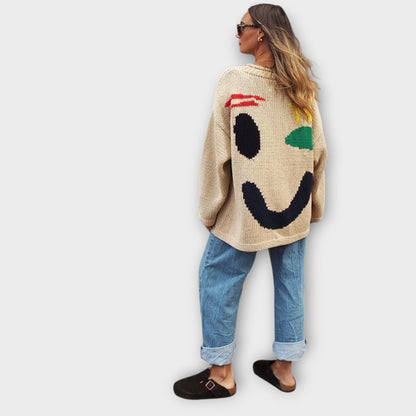 Maglione in maglia Abstracto Fatto a mano