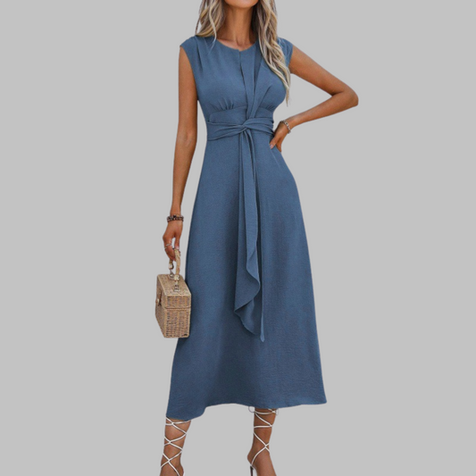 Abito lungo Elegante Senza maniche Collo rotondo - Abito maxi Chic per donna