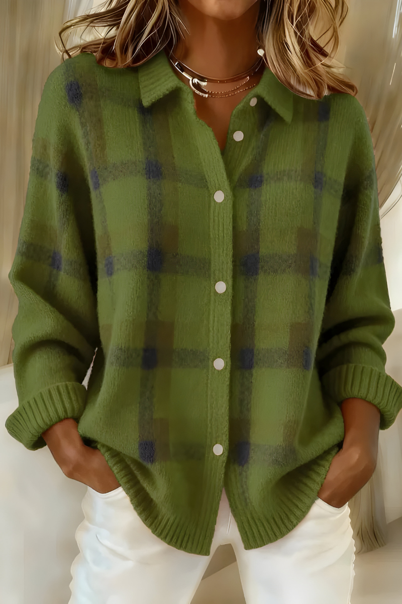 Anna - Cardigan in maglia Morbido a quadri