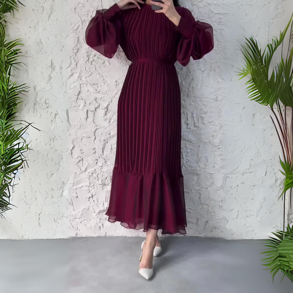Abito da sera Elegante Otoñal con Dettagli di Tul