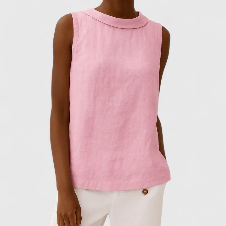 Anastine | Top elegante con Collo Enrollado