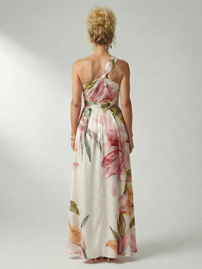 Amiel | Abito maxi Floreale Leggero - Taglio Americano Senza maniche